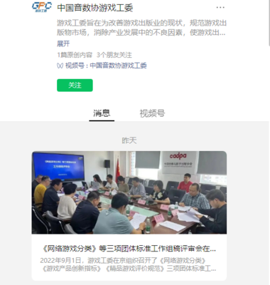 網(wǎng)絡(luò)游戲標(biāo)準(zhǔn)建設(shè)新進(jìn)展 工作組稿評審會在京舉辦，推動(dòng)行業(yè)規(guī)范化發(fā)展